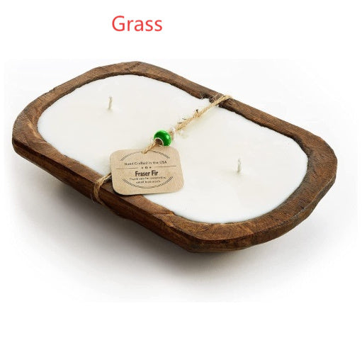 Wooden Basin Candles